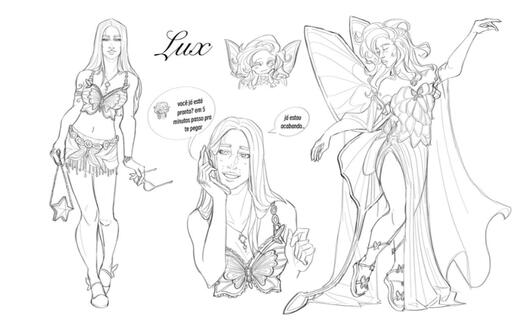etapa da lineart em ref sheet p/ desiludem