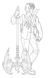 etapa da lineart em corpo inteiro p/ docinhopescotap