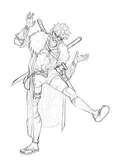 etapa da lineart em meio corpo p/ docinhopescotap